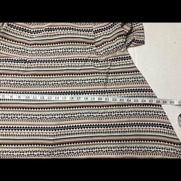 H&M Geometric Design Dress, Brown, Sz 12 - Picture 4 of 10